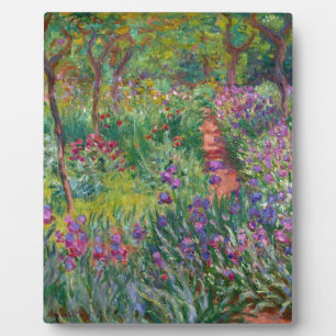 monet de-iris-tuin-bij-giverny bloemenwijnoogst fotoplaat