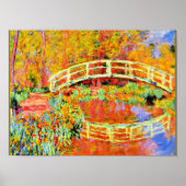 Monet - De Japanse brug op Giverny Poster (Voorkant)