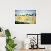 Monet - de jonge dames van Giverny Sun - effect Poster (Thuiskantoor)