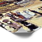 Monet - De kade van het Louvre, Parijs, Poster (Hoek)