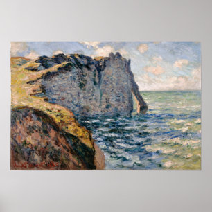 Monet - De klif van Aval Etretat Poster