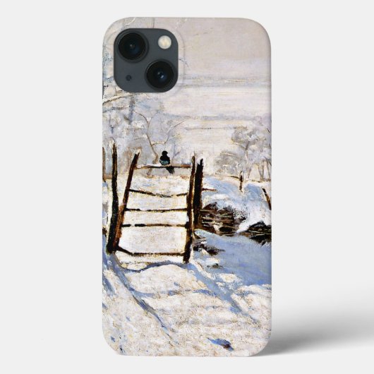 Monet: De Magpie, beroemd schilderij... Case-Mate iPhone Case (Achterkant)