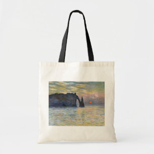 Monet - De Manneport, Klif bij Etretat, Zonsonderg Tote Bag