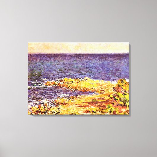 Monet - De Middellandse Zee in Antibes Canvas Afdruk (Voorkant)