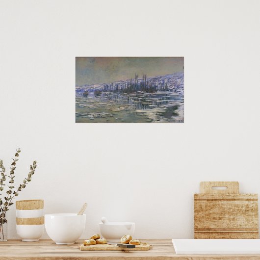 Monet - de opsplitsing van het ijs poster (Keuken)