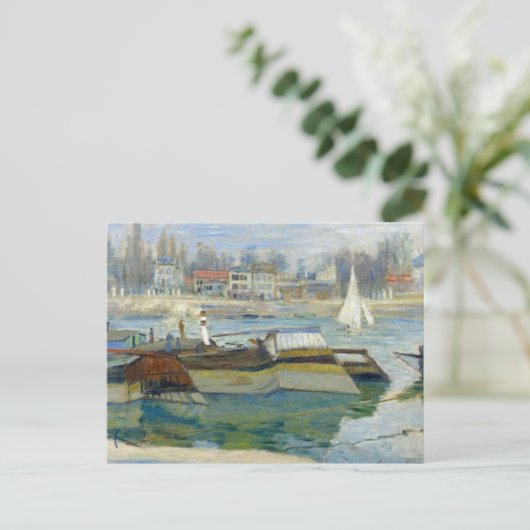 Monet - De Seine in Asnieres Briefkaart (Staand voorkant)