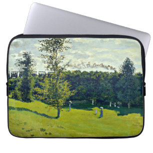 Monet - De trein in het land Laptop Sleeve