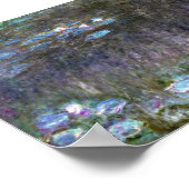 Monet - de watergalgen reflecteren de bomen poster (Hoek)