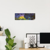 Monet - de waterlelies die de zon instellen poster (Thuiskantoor)