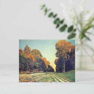 Monet - De weg van Chailly naar Fontainebleau Briefkaart