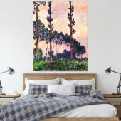 Monet - Drie bomen in grijze weer Canvas Afdruk (Insitu (Slaapkamer))