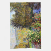 Monet - Een hoek van de tuin in Montgeron Theedoek (Verticaal)