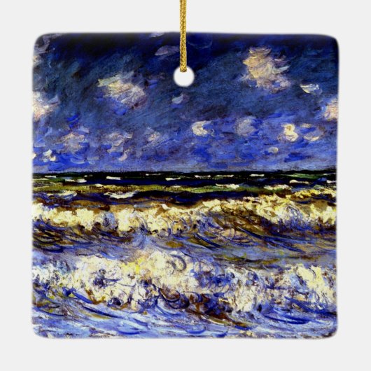 Monet - Een stormachtige zee Keramisch Ornament (Achterkant)
