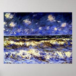 Monet - een Zee met een storm, Poster