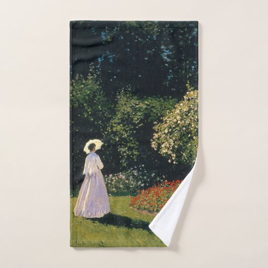 Monet - Femme dans le jardin (Serviette à main)