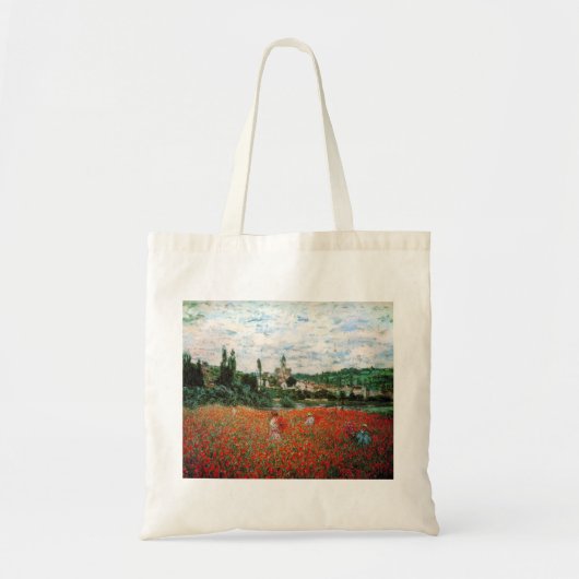 Monet Field of Red Poppies Canvas tas