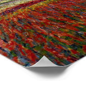 Monet Field Tulips with Windmill Poster (Coin)