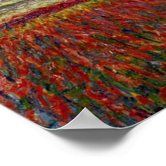 Monet Field Tulips with Windmill Poster (Coin)