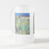 Monet Flower Garden Matglas Bierpul (Voorkant links)