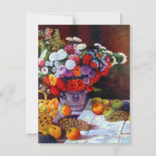 Monet Flowers en Fruit Kaart