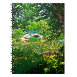 Monet France Impressionist People Bridge Park Pijn Notitieboek