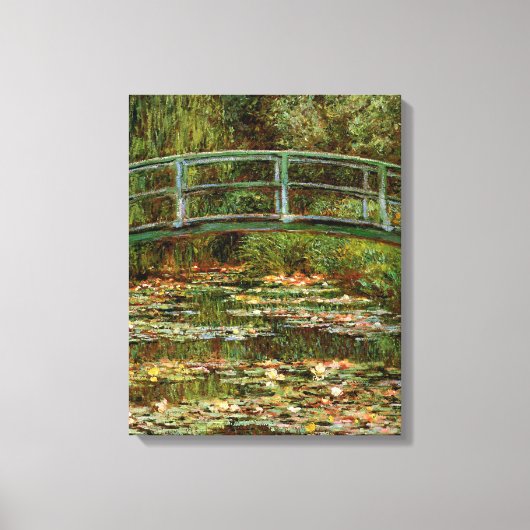 Monet Frans Japans Bridge Giverney Canvas Afdruk (Voorkant)