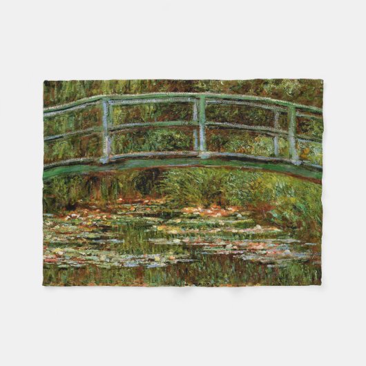 Monet Frans Japans Bridge Giverney Fleece Deken (Voorkant (Horizontaal))