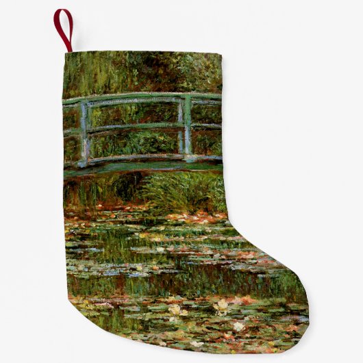 Monet Frans Japans Bridge Giverney Kleine Kerstsok (Voorkant)
