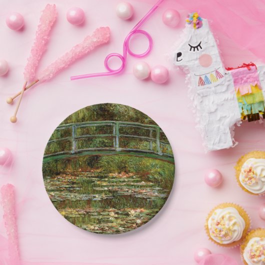 Monet Frans Japans Bridge Giverney Papieren Bordje (Feest)