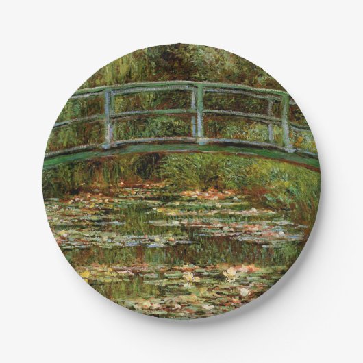 Monet Frans Japans Bridge Giverney Papieren Bordje (Voorkant)