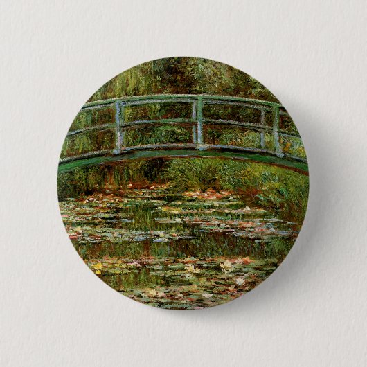 Monet Frans Japans Bridge Giverney Ronde Button 5,7 Cm (Voorkant)