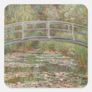 Monet Frans Japanse Brug Giverney Vierkante Sticker