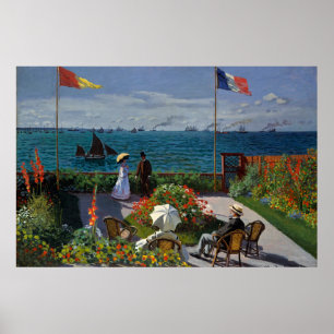 Monet Garden bij Sainte-Adresse Painting Poster