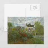 Monet Garden in Argenteuil Fine Art Briefkaart (Voorkant / Achterkant)