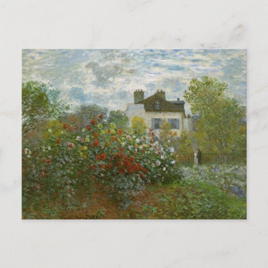 Monet Garden in Argenteuil Fine Art Briefkaart (Voorkant)