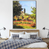 Monet - Garden in Bloom Canvas Afdruk (Insitu (Slaapkamer))
