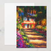 Monet Garden op Giverny Kaart (Voorkant / Achterkant)