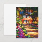 Monet Garden op Giverny RSVP Kaartje (Voorkant / Achterkant)