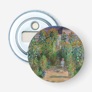 Monet Garden Vetheuil Impressionim Painting Button Flesopener