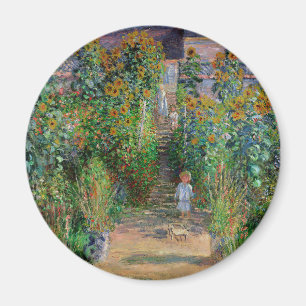Monet Garden Vetheuil Impressionim Painting Magneet