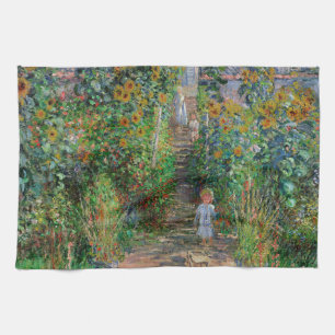 Monet Garden Vetheuil Impressionim Painting Theedoek