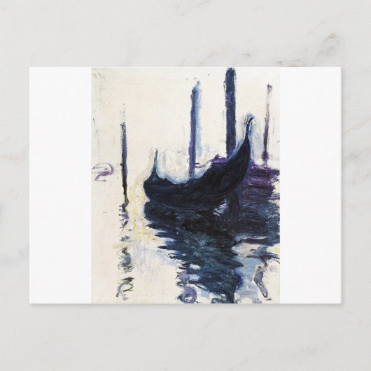 Monet Gondola in Venetië Briefkaart (Voorkant)