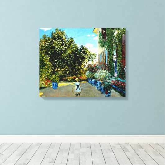 Monet - Het Artiesthuis in Argenteuil Canvas Afdruk (Insitu (Houten vloer))
