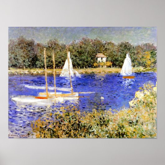 Monet - Het bekken in Argenteuil Poster (Voorkant)