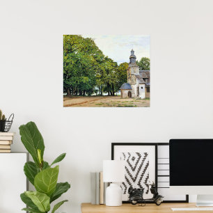 Monet - Het kunstwerk De Kapel Notre-Dame Poster