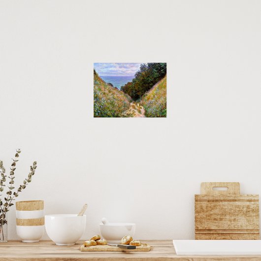 Monet - Het pad bij La Cavee, Pourville Poster (Keuken)
