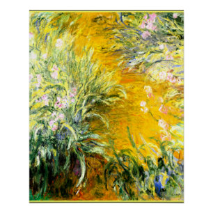 Monet - Het pad door de Irissen, Perfect Poster