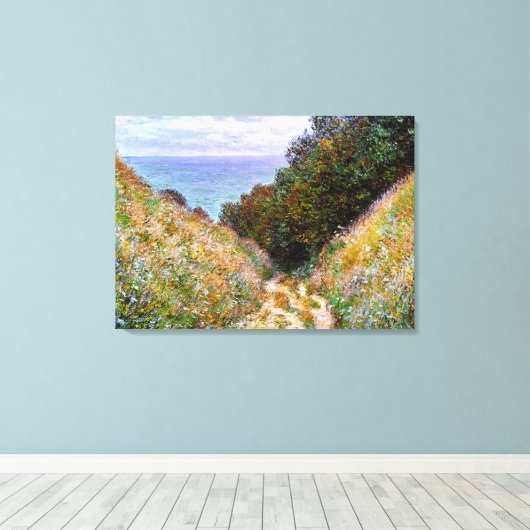 Monet - Het pad in La Cavee, Pourville Canvas Afdruk (Insitu (Houten vloer))