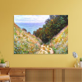Monet - Het pad in La Cavee, Pourville Canvas Afdruk (Insitu (Woonkamer))