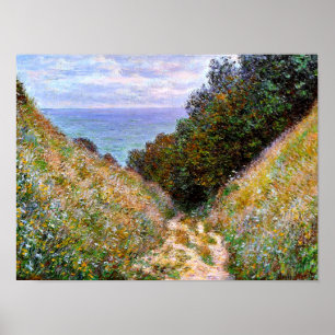 Monet - Het pad in La Cavee, Pourville Poster